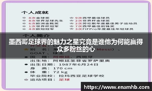 墨西哥足球界的魅力之星究竟是谁他为何能赢得众多粉丝的心